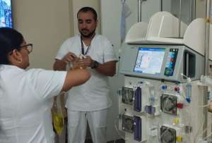 76 pacientes reciben tratamiento de hemodiálisis intermitente gracias a esta equipación. 