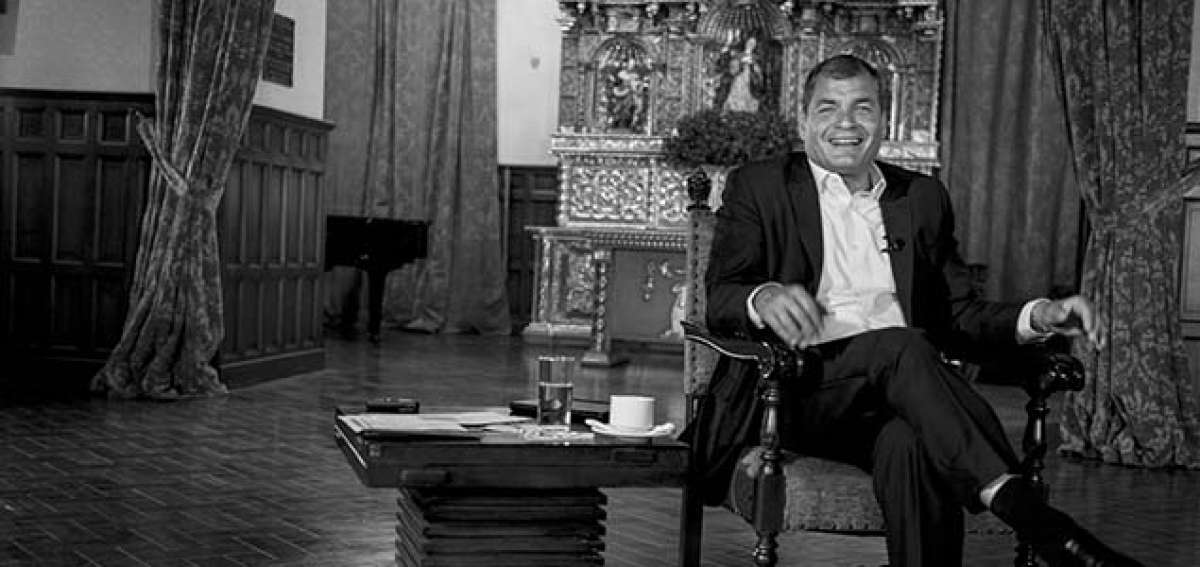 Previo a la visita del jerarca de la Iglesia Cat&oacute;lica, el mandatario ecuatoriano, Rafael Correa, convers&oacute; con Diario EL TEL&Eacute;GRAFO. Foto: Marco Salgado / El Tel&eacute;grafo.