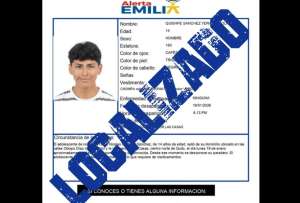 Final feliz: adolescente reportado como desaparecido ya est&aacute; con su familia