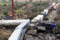 Publican un video del choque de trenes en Grecia