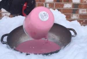 La nieve sirvi&oacute; para hacer helado de paila