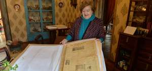 Luc&iacute;a Astudillo guarda este ejemplar de EL TEL&Eacute;GRAFO del 10 de enero de 1921, donde sali&oacute; su abuelo. 