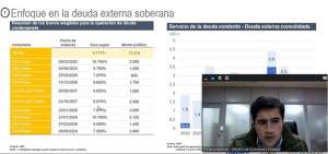 El ministro de Econom&iacute;a, Richard Mart&iacute;nez, se refiri&oacute; a la situaci&oacute;n actual de la deuda externa ecuatoriana en un conversatorio virtual.