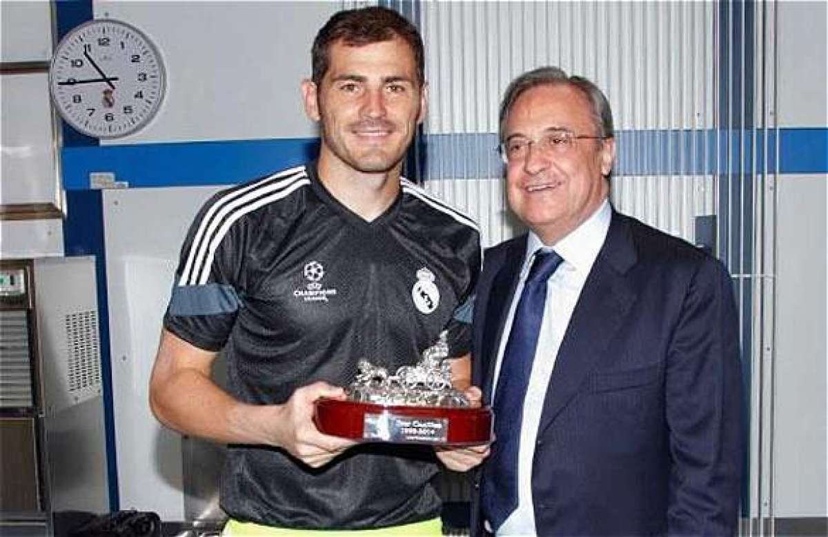 Iker Casillas fue reconocido en 2014 por su continuidad en el Real Madrid. Foto: Archivo