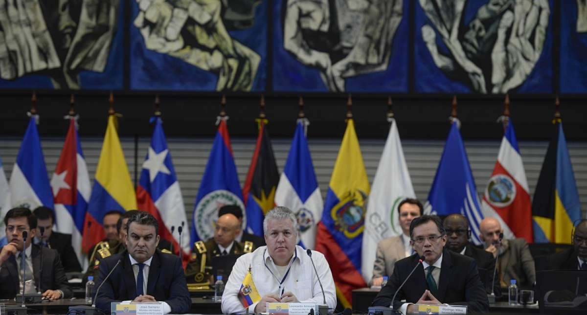 El ministro del Interior, Jos&eacute; Serrano, y el vicecanciller, Leonardo Ar&iacute;zaga, participaron en la reuni&oacute;n de la Celac. Foto: &Aacute;lvaro P&eacute;rez / EL TEL&Eacute;GRAFO