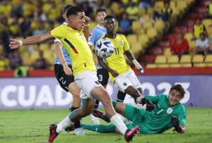 Ecuador tuvo muchos problemas para crear jugadas de peligro ante Uruguay.