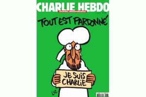 La primera portada de Charlie Hebdo aparecida despu&eacute;s del atentado.