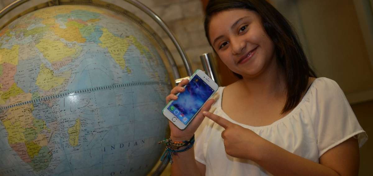 La adolescente Carla L&oacute;pez present&oacute; el proyecto en el Startup weekend woman en Guayaquil.