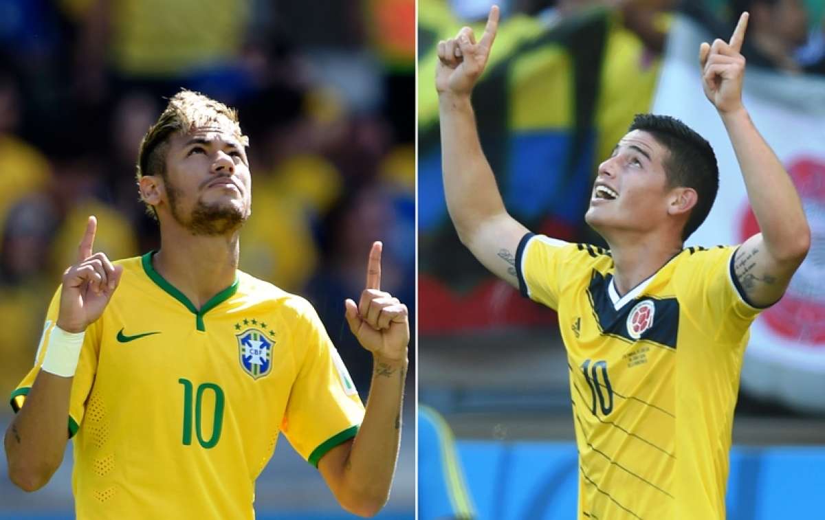 El duelo de Neymar y James Rodr&iacute;guez se vivir&aacute; intensamente en Brasil y Colombia. Foto: AFP