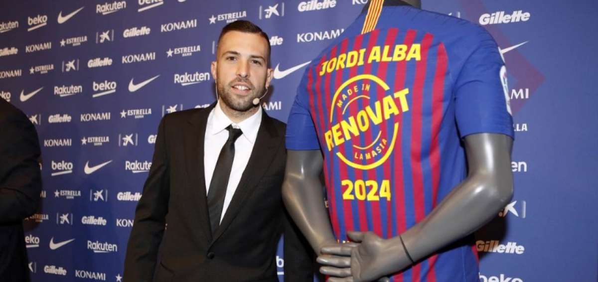 Jordi Alba: "La renovaci&oacute;n llega en mi mejor momento"