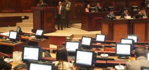 La fiscal Mayra Soria intervino ante el pleno de la Asamblea Nacional.