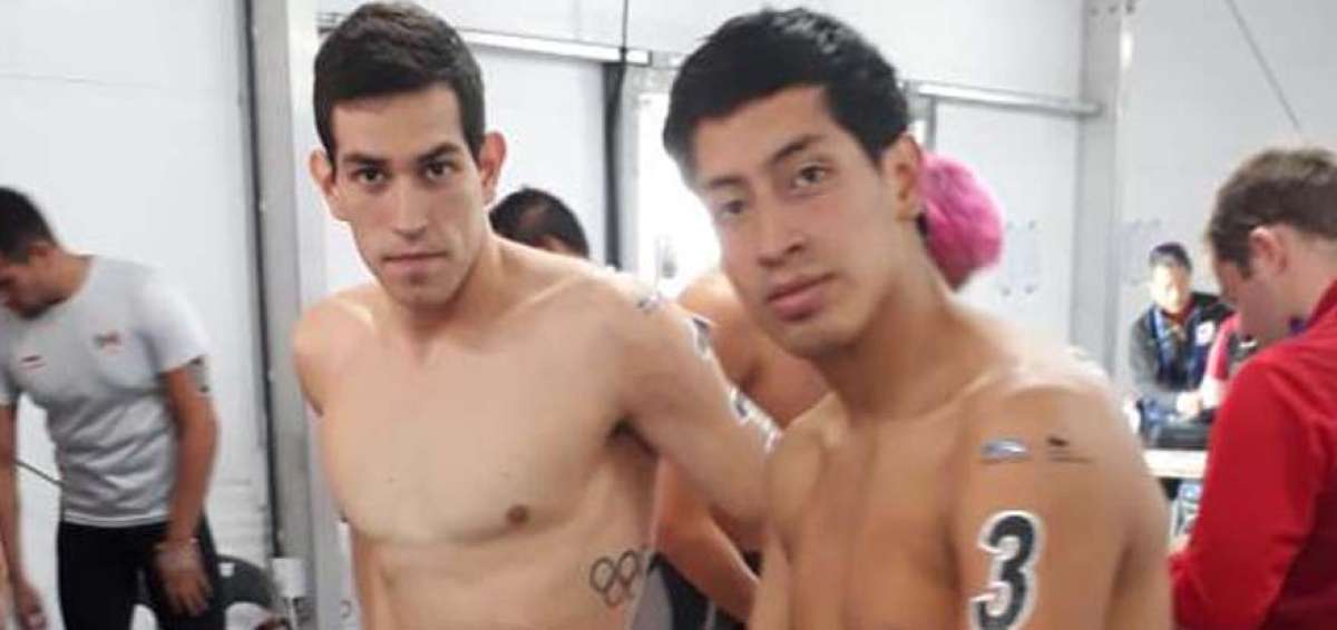 Esteban Enderica (i) junto a David Castro durante la competencia en Corea. 