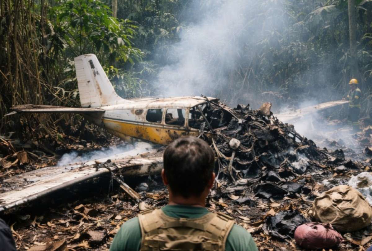 Equipos de rescate realizaron labores de recuperaci&oacute;n tras el accidente de la avioneta.