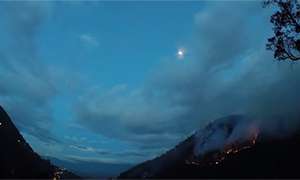 Incendio en el Cerro Auqui