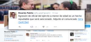Ministerio de Defensa investiga agresi&oacute;n de oficial del Ej&eacute;rcito a menor de edad