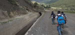 La Prefectura de Pichincha efect&uacute;a la construcci&oacute;n paulatina de un canal de riego, ubicado al norte de Quito.