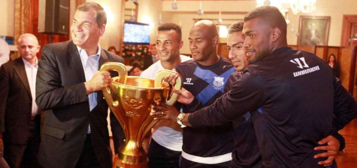 El presidente ya ha celebrado los campeonatos de Emelec en el Palacio de Carondelet.