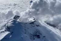 Las tomas realizadas muestran la imponencia del volcán.