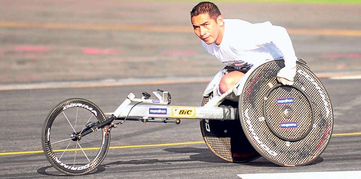 Byron L&oacute;pez es uno de los deportistas paral&iacute;mpicos m&aacute;s destacados que tiene el pa&iacute;s. Foto: Archivo / El Tel&eacute;grafo.