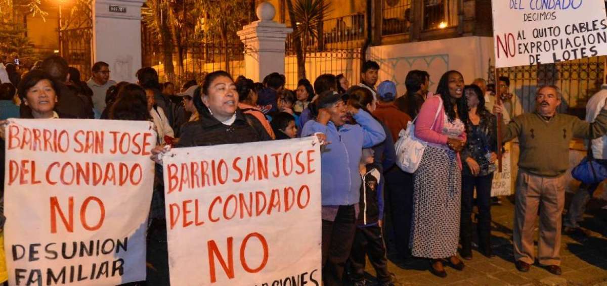 Moradores del barrio San Jos&eacute; del Condado se oponen a los Quito Cables