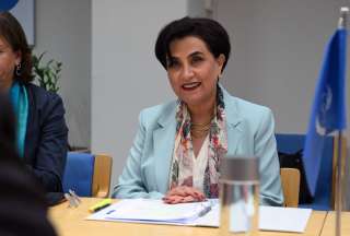 La canciller Gabriela Sommerfeld da detalles de la gira internacional del presidente y de su comitiva. 