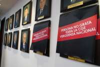 La decisión de cubrir estas imágenes responde a un pedido de la Asociación Nacional de Servidores Públicos de la Contraloría General del Estado (CGE).