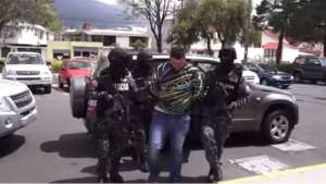 Diego Mej&iacute;a, alias Paisa, fue capturado el domingo en la provincia amaz&oacute;nica de Sucumb&iacute;os. Foto: Ministerio del Interior 