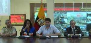 Otto Sonnenholzner, vicepresidente de la Rep&uacute;blica, encabez&oacute; la instalaci&oacute;n del Comit&eacute; de Operaciones de Emergencia en Quito.