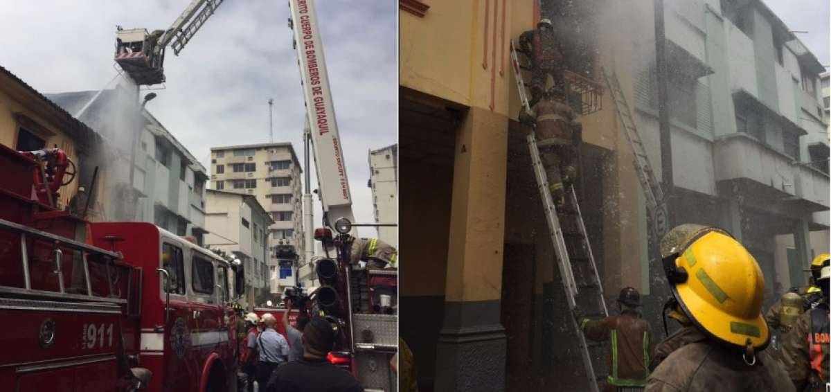 Controlado incendio en el centro de Guayaquil