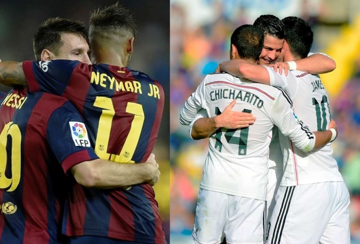 El Bar&ccedil;a y el Madrid se enfrentar&aacute;n la pr&oacute;xima semana en el cl&aacute;sico despu&eacute;s de golear a sus respectivos rivales. Foto: AFP