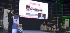 Hugo J&aacute;come, superintendente de la SEPS, durante la presentaci&oacute;n del informe de labores en la sede del Banco Central.