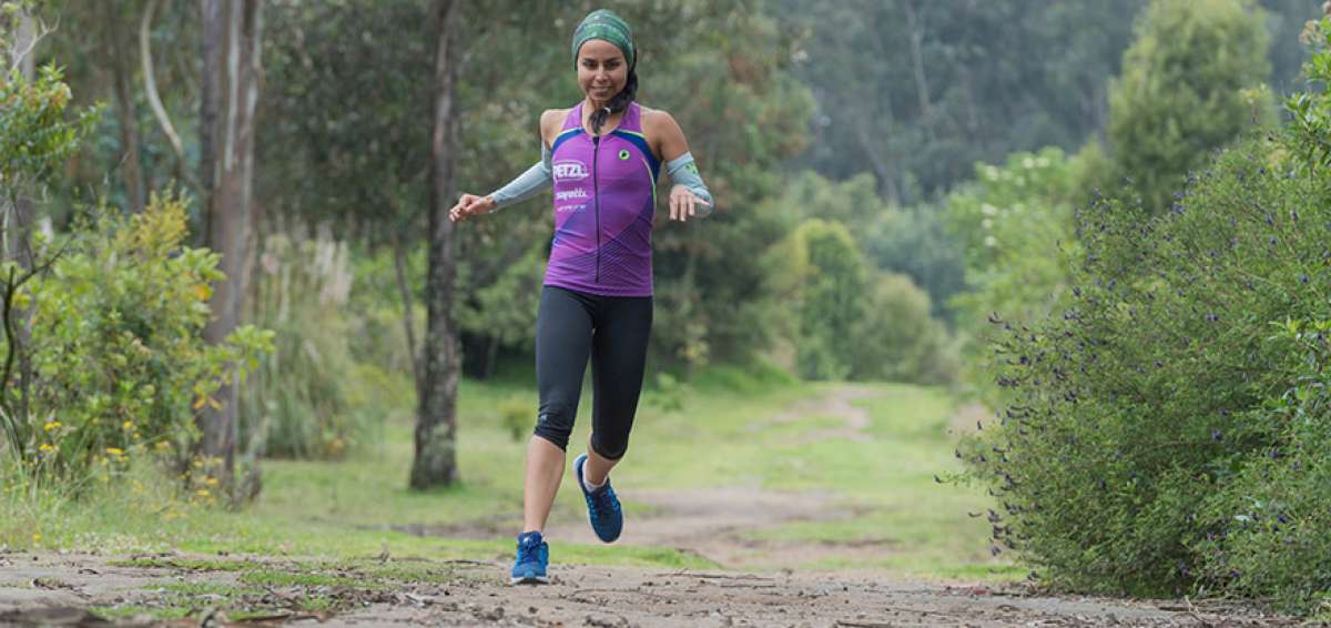 Daniela Sandoval Bravo durante su &uacute;ltimo entrenamiento en Ecuador, en el Parque Metropolitano de Quito, antes de trasladarse a Argentina. 