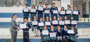 Alumnos destacados del quimestre fueron reconocidos.