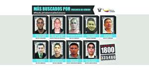 Los rostros de los sospechosos y delitos cometidos fueron publicados por el Ministerio del Interior. 