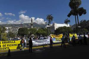 La semana pasada, los taxistas llevaron sus inquietudes hasta el Municipio de Quito. Foto: John Guevara/ EL TEL&Eacute;GRAFO