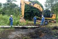 La Empresa Petroecuador dio detalles sobre el derrame de crudo en Orellana. Ocurrió este miércoles. 