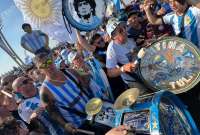 'Banderazo' argentino llama la atención de todos en Qatar