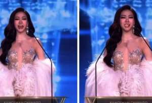 En Tailandia, una concursante de belleza mantiene la compostura tras quedarse sin dientes  en pleno certamen.