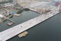 El muelle seis se entregó para el Puerto Bolívar. 