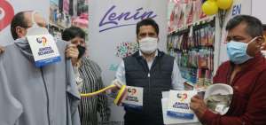 El titular del Ministerio de Comercio Exterior, Iv&aacute;n Ontaneda, present&oacute; en la capital tungurahuense la campa&ntilde;a &ldquo;Juntos Ecuador&rdquo;.