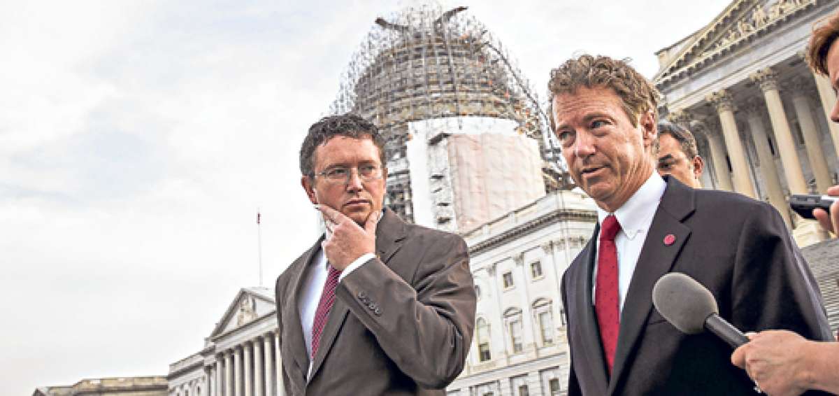 Rand Paul, senador republicano y aspirante a la presidencia de EE.UU., fue el art&iacute;fice del bloqueo a la Ley Patriota en la noche del domingo pasado. Foto: AFP