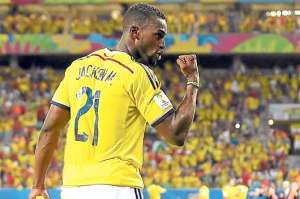 Jackson Mart&iacute;nez convirti&oacute; dos goles y acab&oacute; con las esperanzas de Jap&oacute;n. El equipo t&eacute;cnico de la FIFA lo nombr&oacute; el jugador del partido. Foto: AFP.