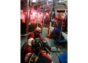  Cinco heridos en accidente de Troleb&uacute;s al sur de Quito 