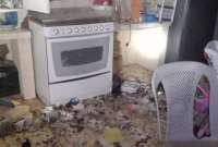Una vivienda quedó destruida por explosión de gas en Cañar