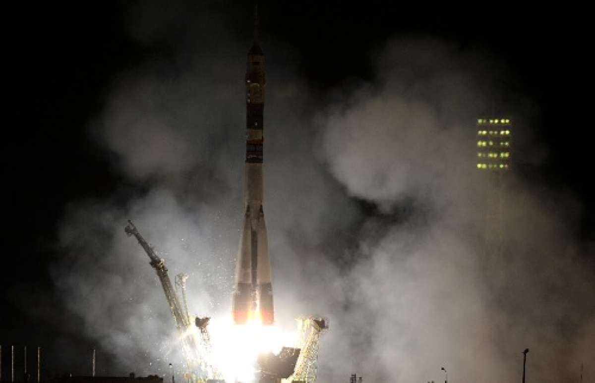 La nave rusa parti&oacute; del  cosm&oacute;dromo de Baikonur, en Kazajist&aacute;n. Foto: AFP