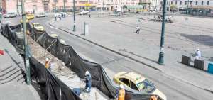 El martes termin&oacute; el derrocamiento del and&eacute;n norte-sur del Troleb&uacute;s en la plaza de Santo Domingo.