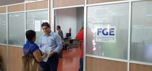 La Unidad de Flagrancia ayer segu&iacute;a atendiendo al p&uacute;blico en la Unidad Penal del centro comercial Alb&aacute;n Borja.