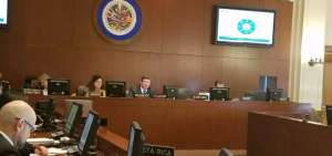 El ministro C&eacute;sar Navas, durante su ponencia.