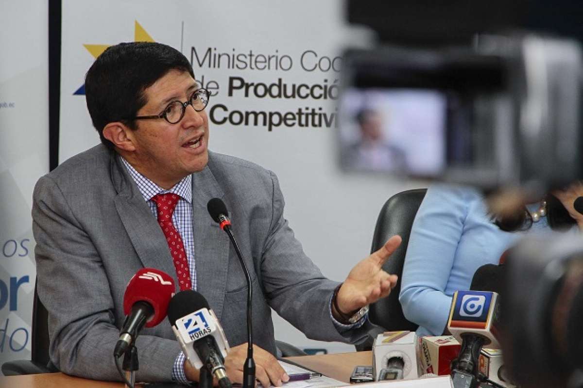 Diego Aulestia, ministro de Comercio Exterior, se&ntilde;al&oacute; que la Cartera tentativamente aplicar&aacute; el drawback por 12 meses. Foto: Daniel Molineros/ EL TEL&Eacute;GRAFO