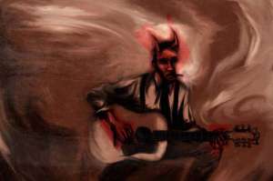 La leyenda dice que Robert Johnson fue un m&uacute;sico que vendi&oacute; su alma al diablo para obtener la genialidad. Foto: Imagen: usuario jugodelnaranjo, en deviantart.com